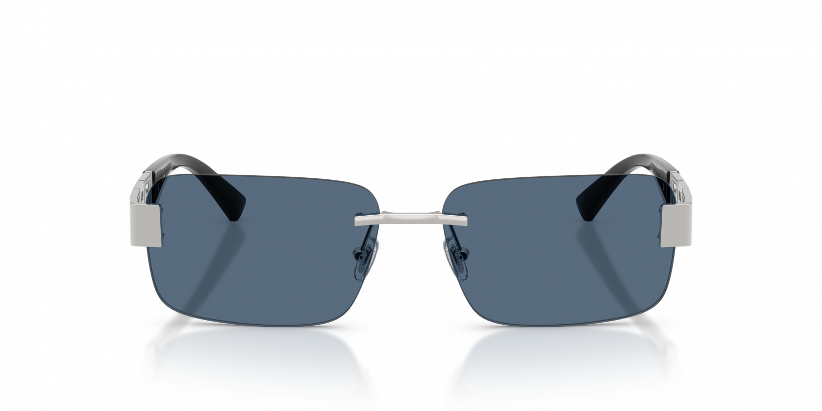 Versace VE2298/S Rectangle Sunglasses in Dark Blue / Silver, side view