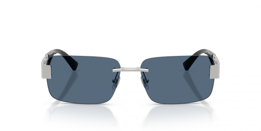 Versace VE2298/S Rectangle Sunglasses in Dark Blue / Silver, side view