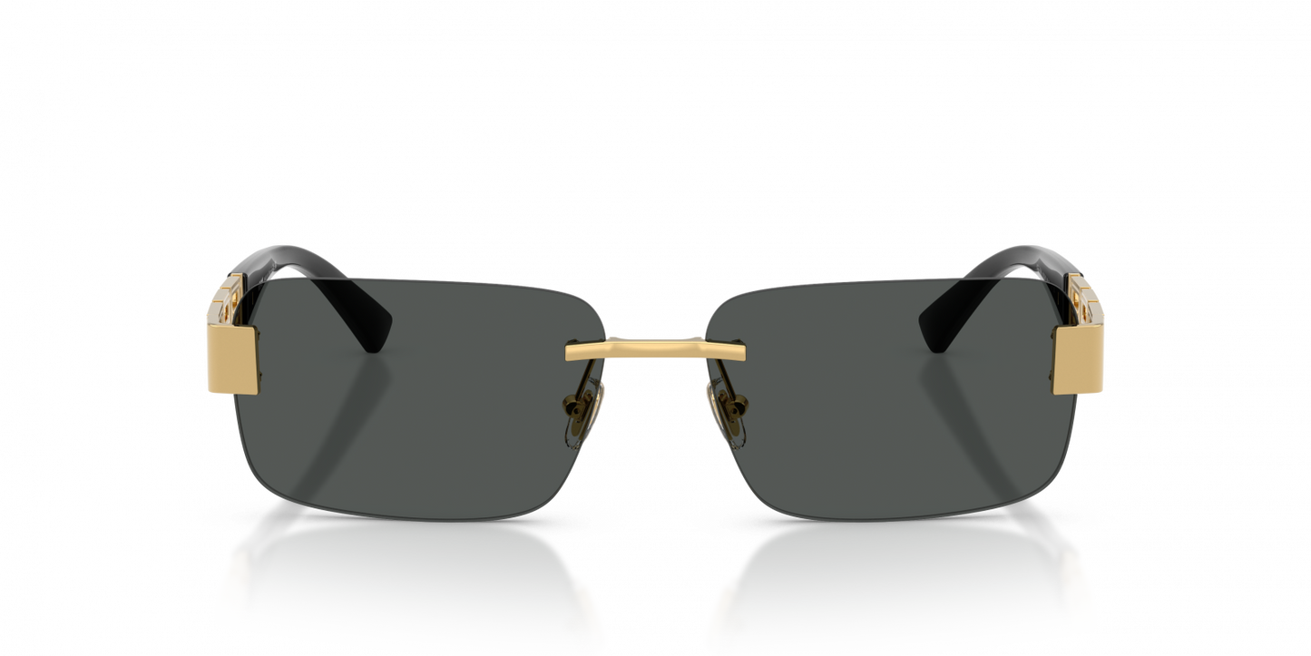Versace VE2298/S Rectangle Sunglasses in Dark Grey / Gold, side view