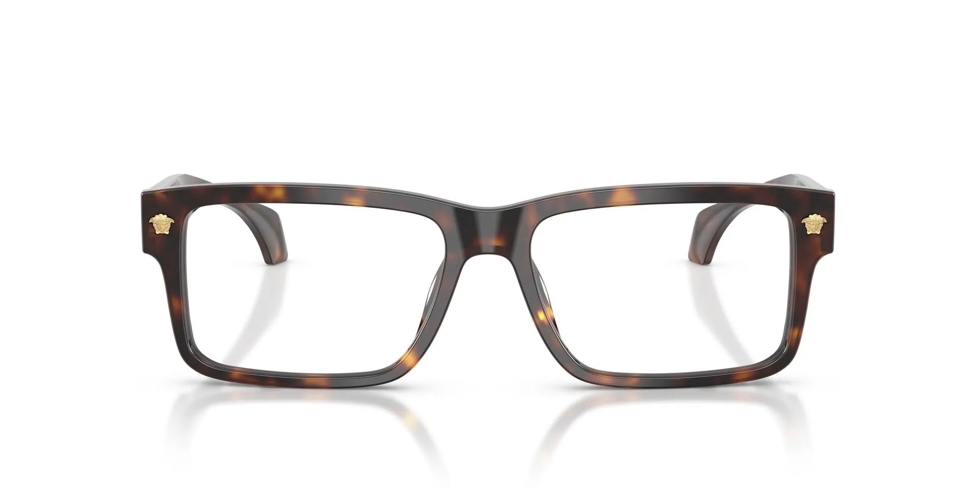 Versace VE3391U Rectangle Eyeglasses in Dark Tortoise, front view
