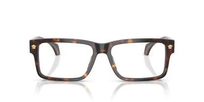 Versace VE3391U Rectangle Eyeglasses in Dark Tortoise, front view