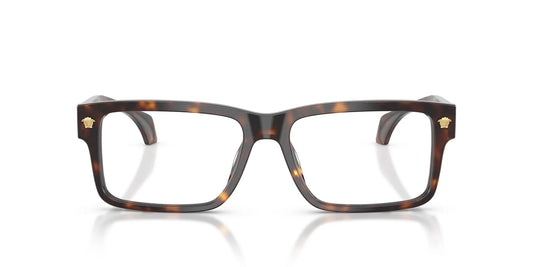 Versace VE3391U Rectangle Eyeglasses in Dark Tortoise, front view