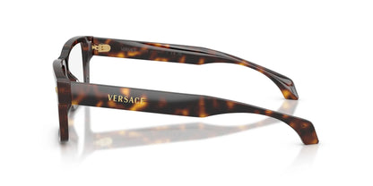 Versace VE3391U Rectangle Eyeglasses in Dark Tortoise, side view