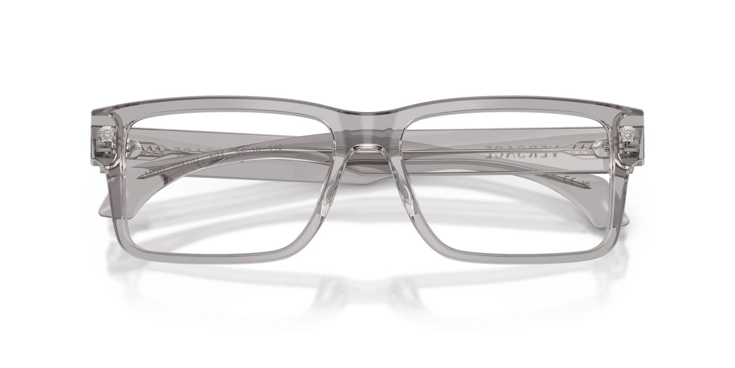 Versace VE3391U Rectangle Eyeglasses in Transparent Light Grey, detail view