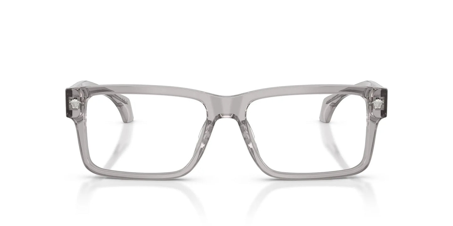 Versace VE3391U Rectangle Eyeglasses in Transparent Light Grey, front view