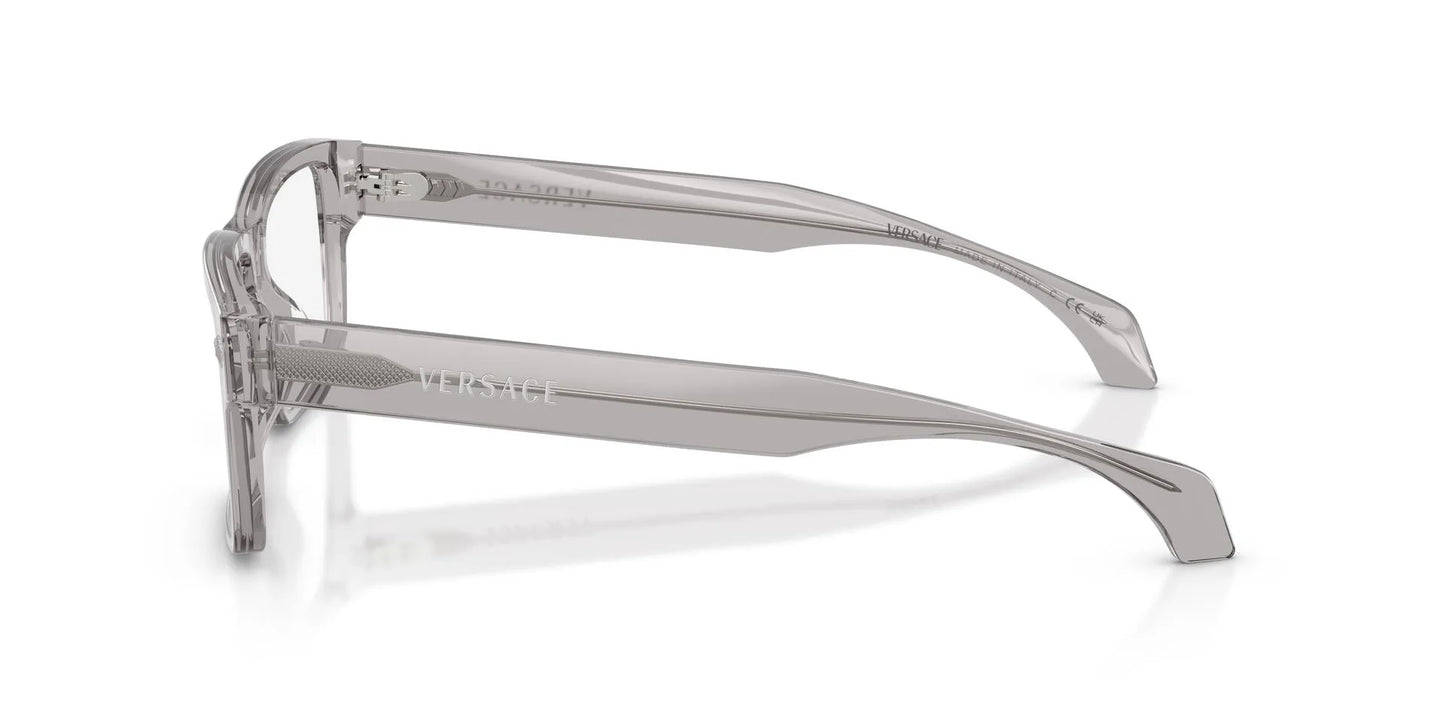 Versace VE3391U Rectangle Eyeglasses in Transparent Light Grey, side view