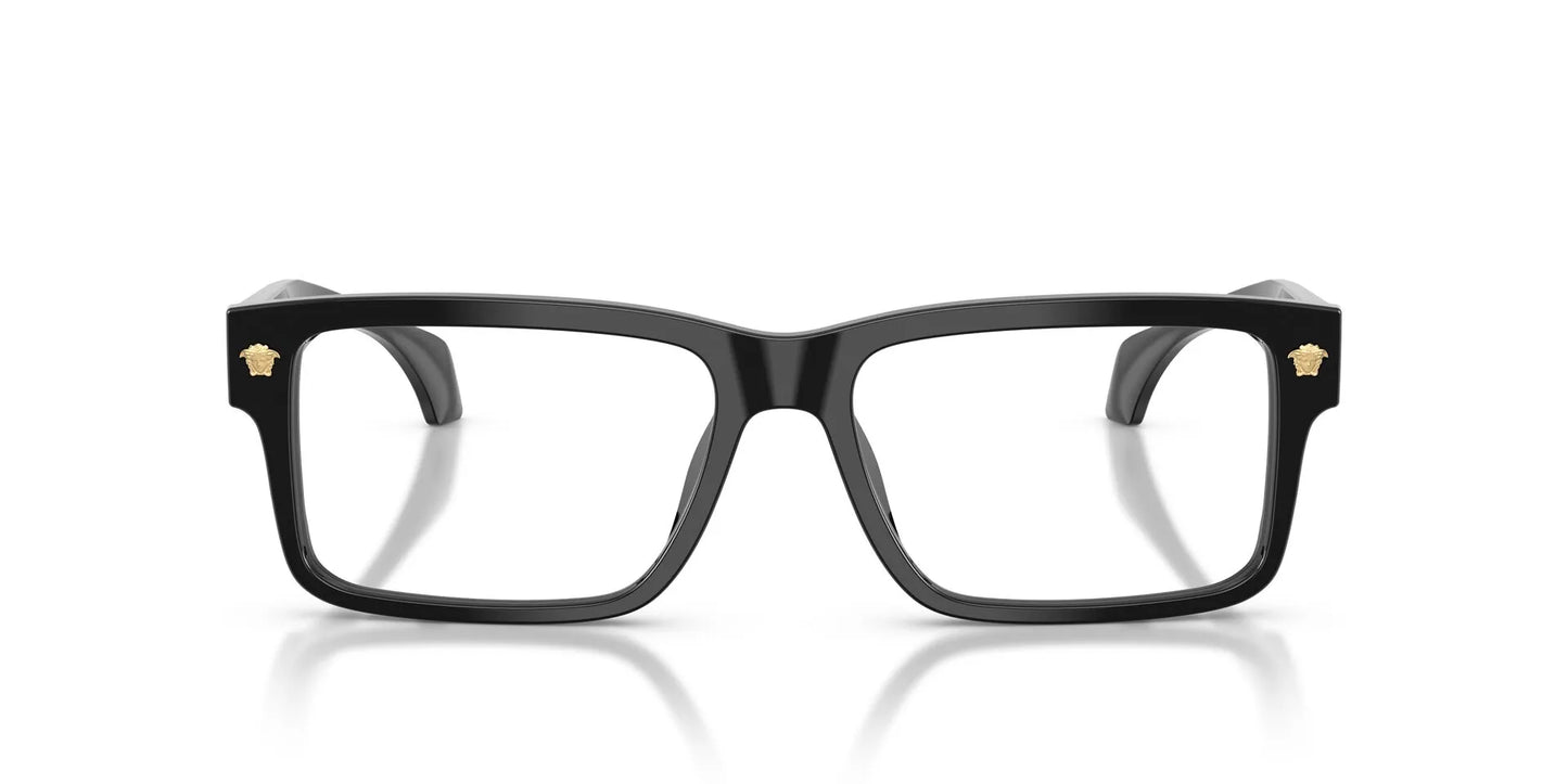 Versace VE3391U Rectangle Eyeglasses in Black, front view