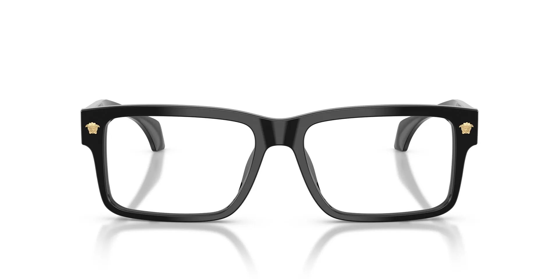 Versace VE3391U Rectangle Eyeglasses in Black, front view