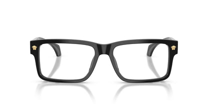 Versace VE3391U Rectangle Eyeglasses in Black, front view
