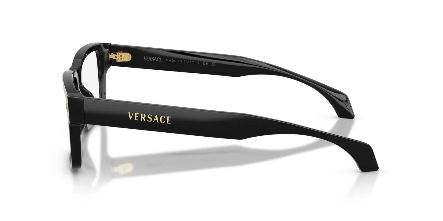 Versace VE3391U Rectangle Eyeglasses in Black, side view