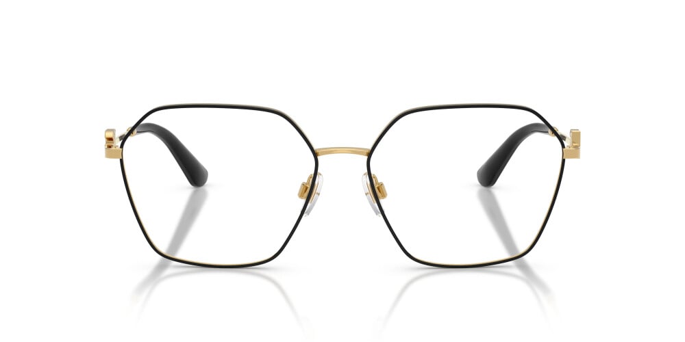 Dolce & Gabbana DG1366 Pilot Eyeglasses in Gold/Black, front view