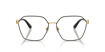 Dolce & Gabbana DG1366 Pilot Eyeglasses in Gold/Black, front view