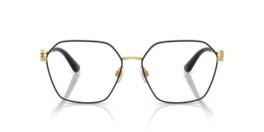 Dolce & Gabbana DG1366 Pilot Eyeglasses in Gold/Black, front view