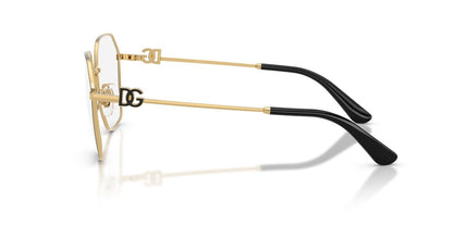 Dolce & Gabbana DG1366 Pilot Eyeglasses in Gold/Black, side view