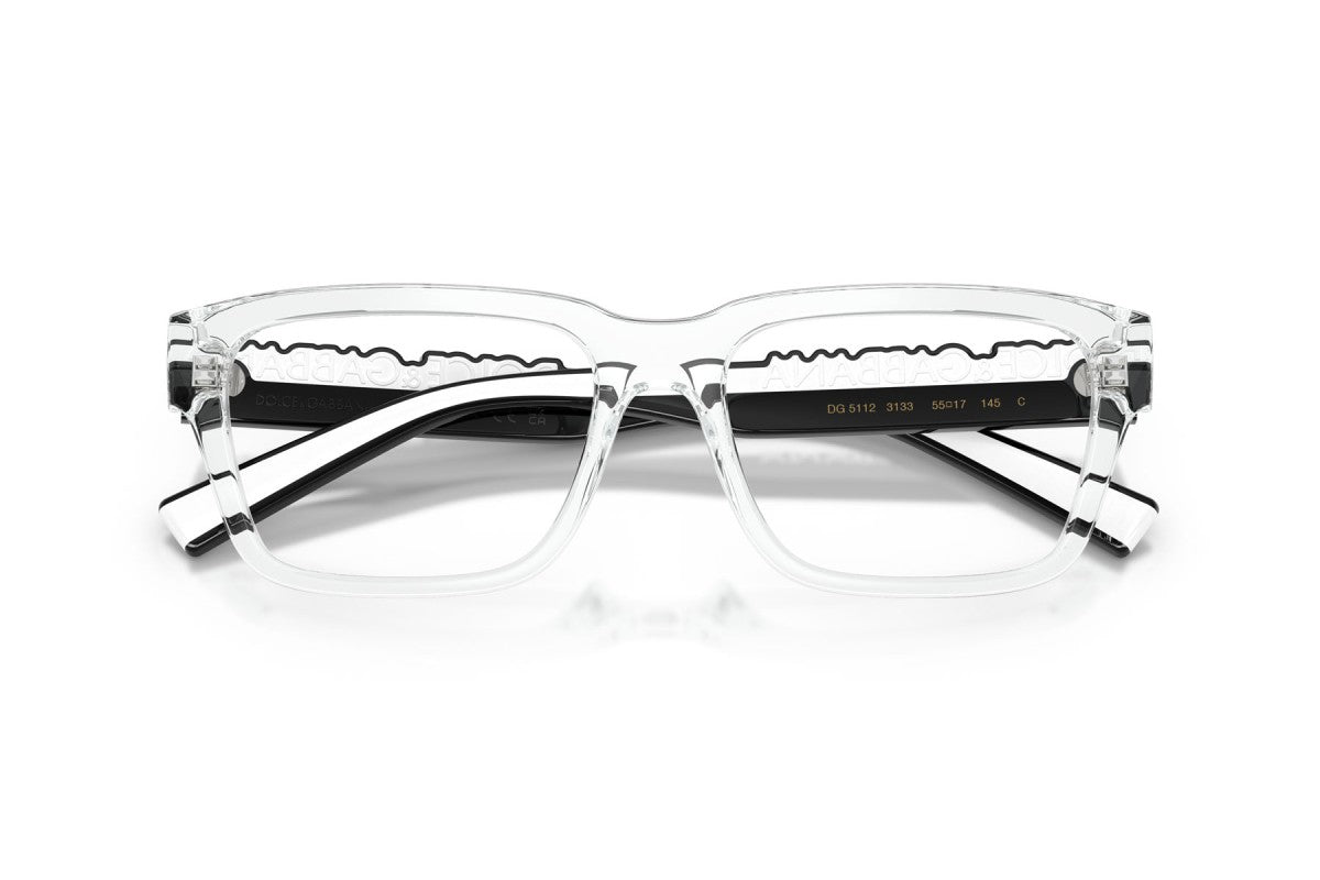 Dolce & Gabbana DG5112 Rectangle Eyeglasses in Clear, detail view