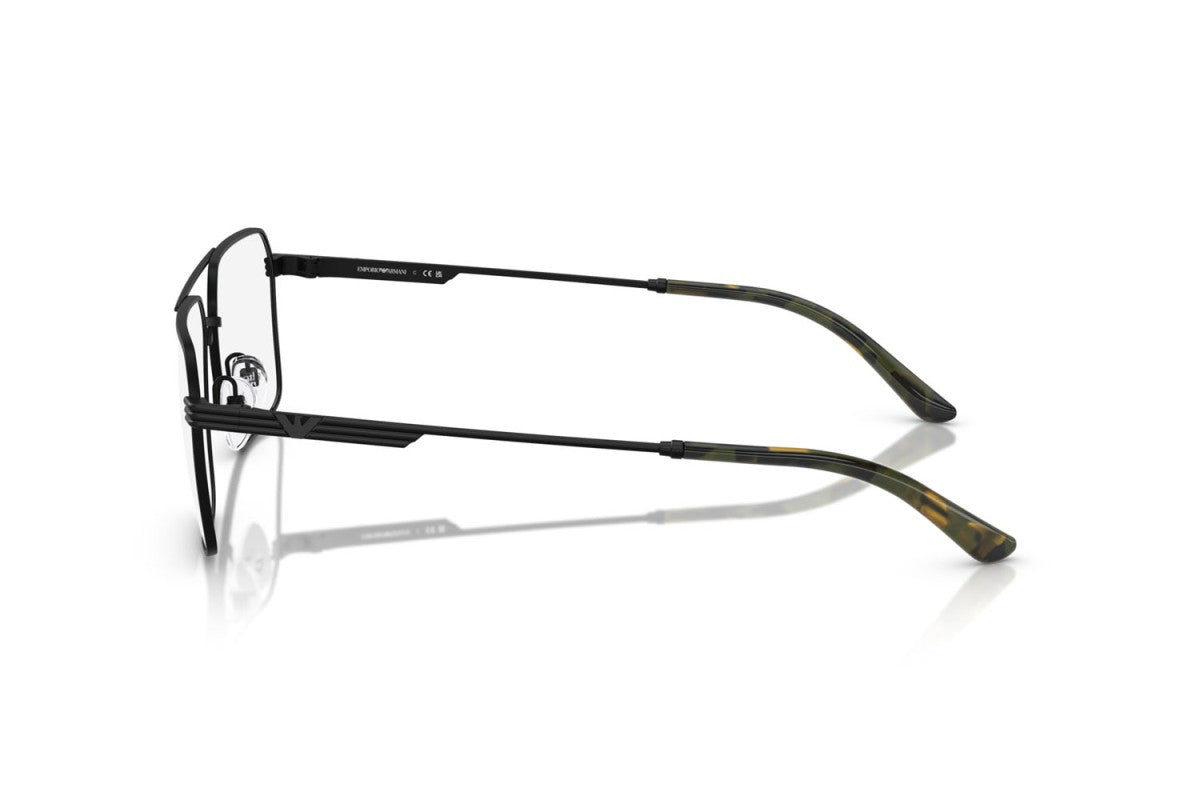 Emporio Armani EA1166 Square Eyeglasses in Matte Black, side view