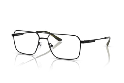 Emporio Armani EA1166 Square Eyeglasses in Matte Black, angle view