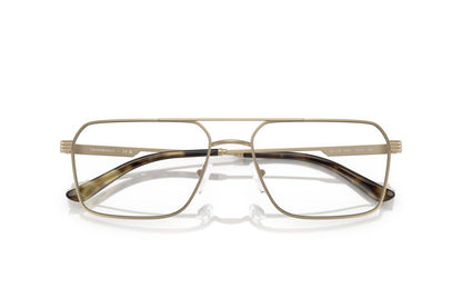 Emporio Armani EA1166 Square Eyeglasses in Matte Pale Gold, detail view