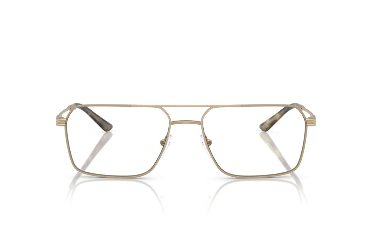 Emporio Armani EA1166 Square Eyeglasses in Matte Pale Gold, front view
