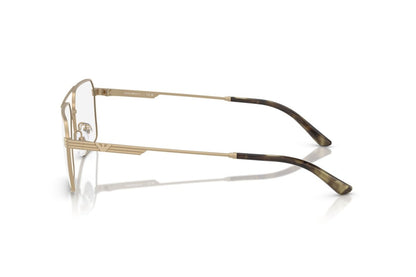 Emporio Armani EA1166 Square Eyeglasses in Matte Pale Gold, side view