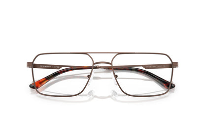 Emporio Armani EA1166 Square Eyeglasses in Matte Bronze Brown, detail view