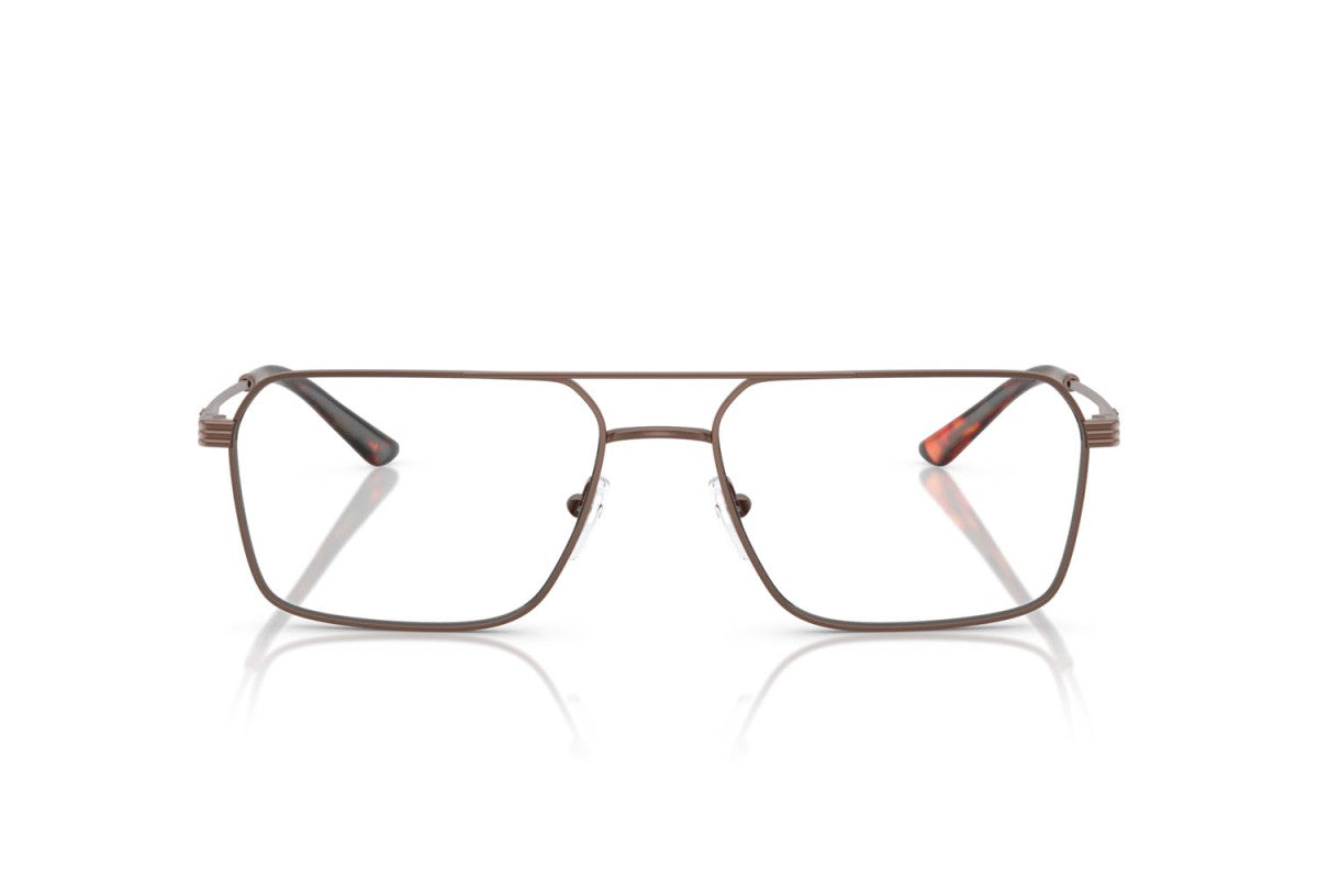 Emporio Armani EA1166 Square Eyeglasses in Matte Bronze Brown, front view