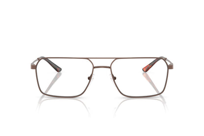 Emporio Armani EA1166 Square Eyeglasses in Matte Bronze Brown, front view