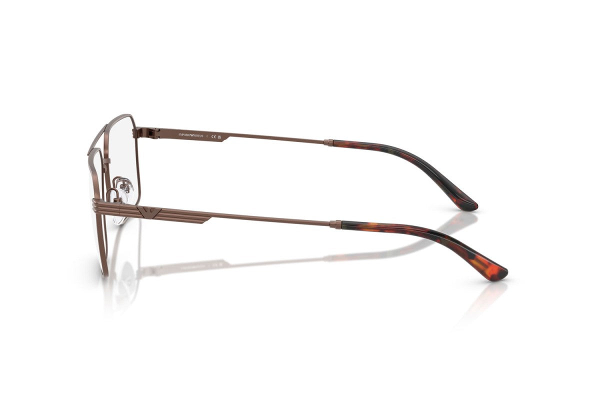 Emporio Armani EA1166 Square Eyeglasses in Matte Bronze Brown, side view