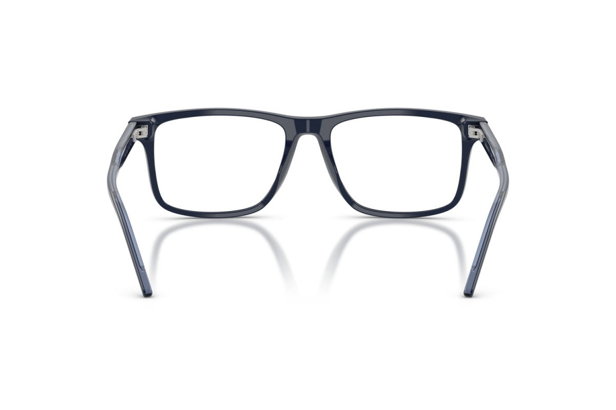 Emporio Armani EA3257 Square Eyeglasses in Shiny Blue, back view