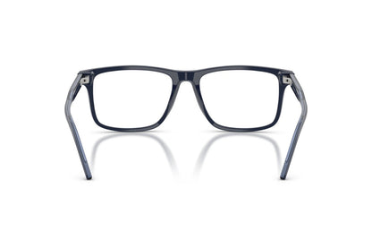 Emporio Armani EA3257 Square Eyeglasses in Shiny Blue, back view