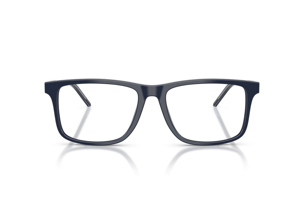 Emporio Armani EA3257 Square Eyeglasses in Shiny Blue, front view