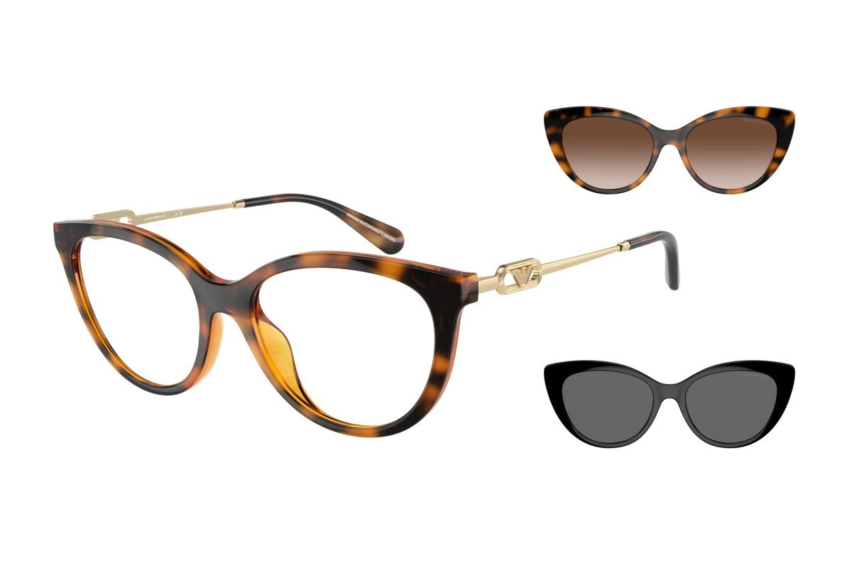 Emporio Armani EA4213U/S Cat Eye Sunglasses in Glossy Havana Tortoise, front view