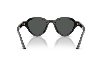 Emporio Armani EA4264/S Geometric Sunglasses in Dark Grey / Glossy Black, back view