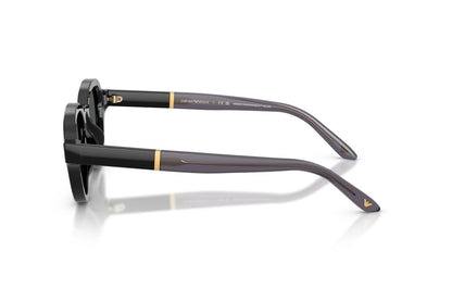 Emporio Armani EA4264/S Geometric Sunglasses in Dark Grey / Glossy Black, side view