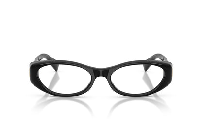 Miu Miu MU03ZV Oval Eyeglasses in Black, front view