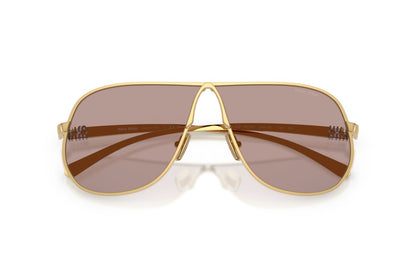 Miu Miu MUA56S Aviator Sunglasses in Purple Gradient/Gold, detail view