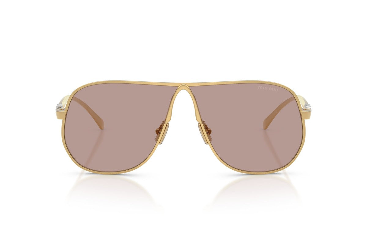 Miu Miu MUA56S Aviator Sunglasses in Purple Gradient/Gold, front view