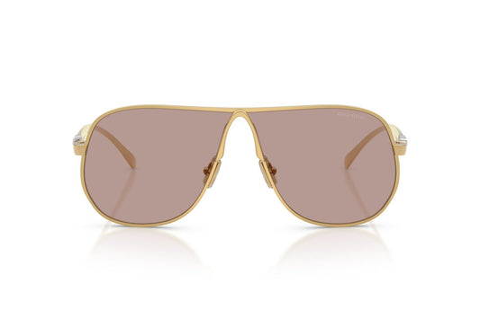 Miu Miu MUA56S Aviator Sunglasses in Purple Gradient/Gold, front view