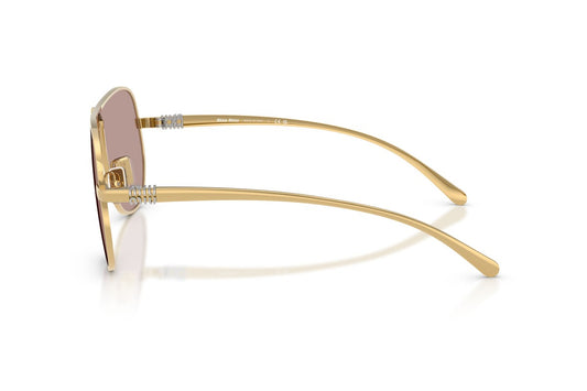 Miu Miu MUA56S Aviator Sunglasses in Purple Gradient/Gold, side view