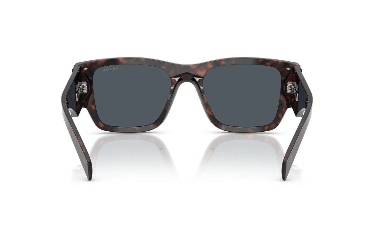 Prada PR10ZS Square Sunglasses in Dark Grey Tortoise, back view