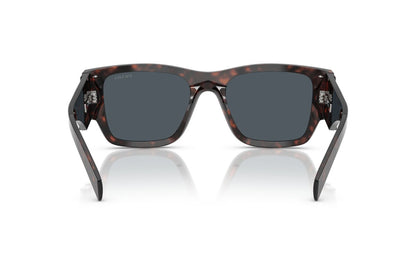 Prada PR10ZS Square Sunglasses in Dark Grey Tortoise, back view