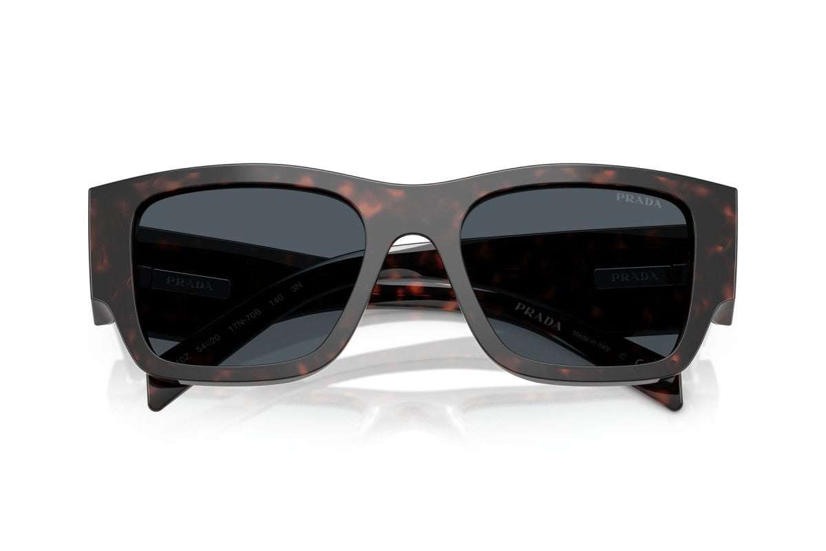 Prada PR10ZS Square Sunglasses in Dark Grey Tortoise, detail view