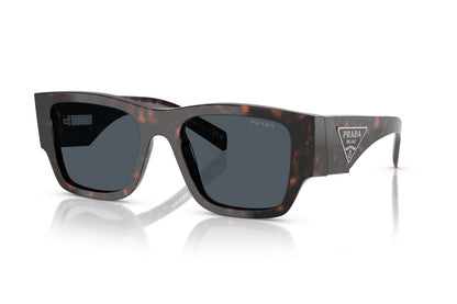 Prada PR10ZS Square Sunglasses in Dark Grey Tortoise, angle view