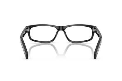 Prada PRB02V Rectangle Eyeglasses in Black, back view