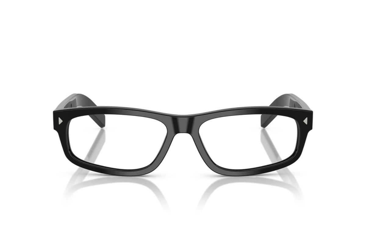 Prada PRB02V Rectangle Eyeglasses in Black, front view