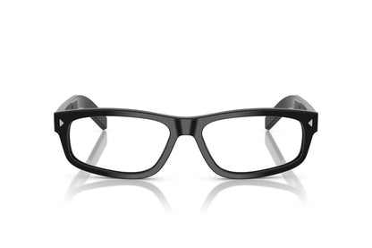 Prada PRB02V Rectangle Eyeglasses in Black, front view