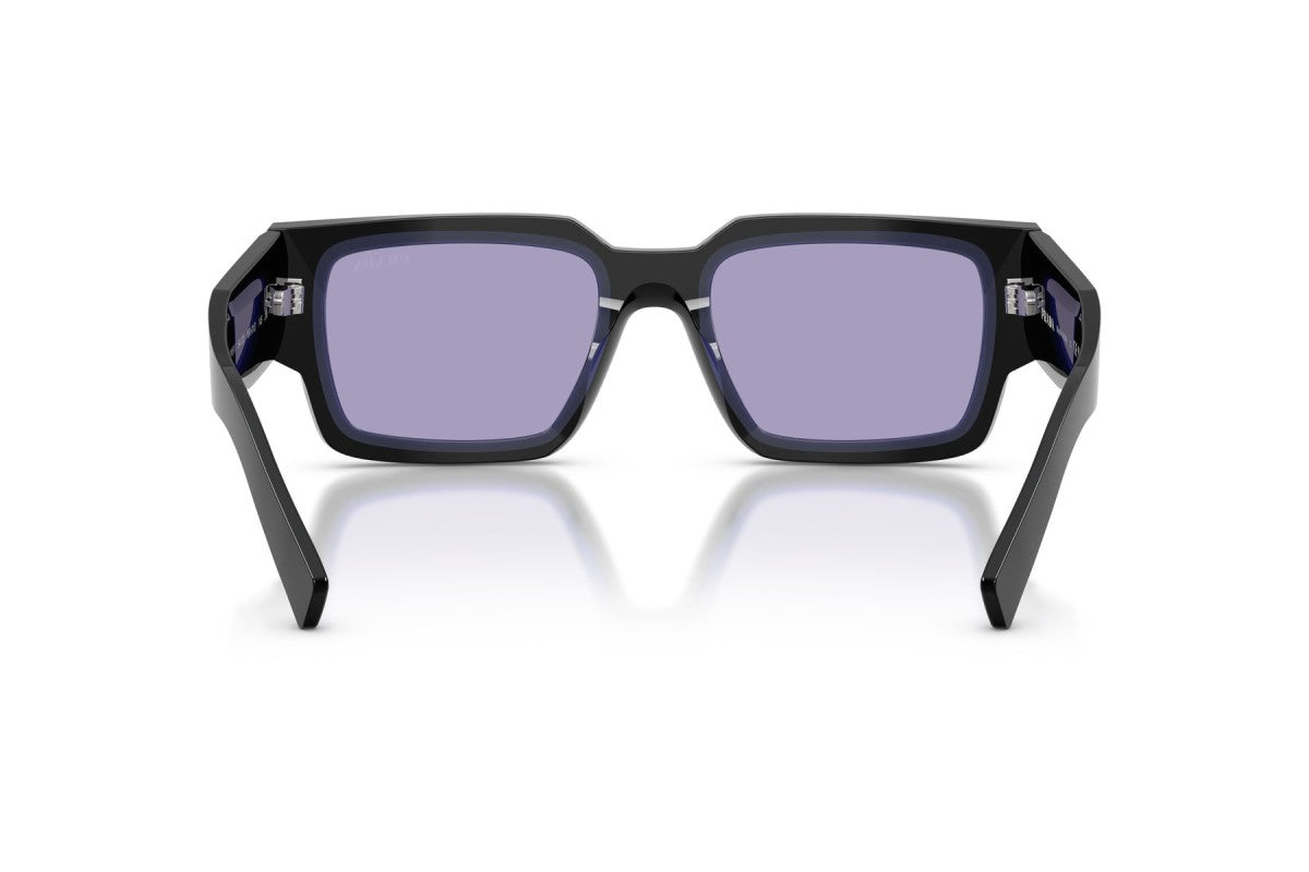 Prada PRB17S Rectangle Sunglasses in Violet / Black, back view