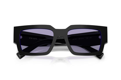 Prada PRB17S Rectangle Sunglasses in Violet / Black, detail view