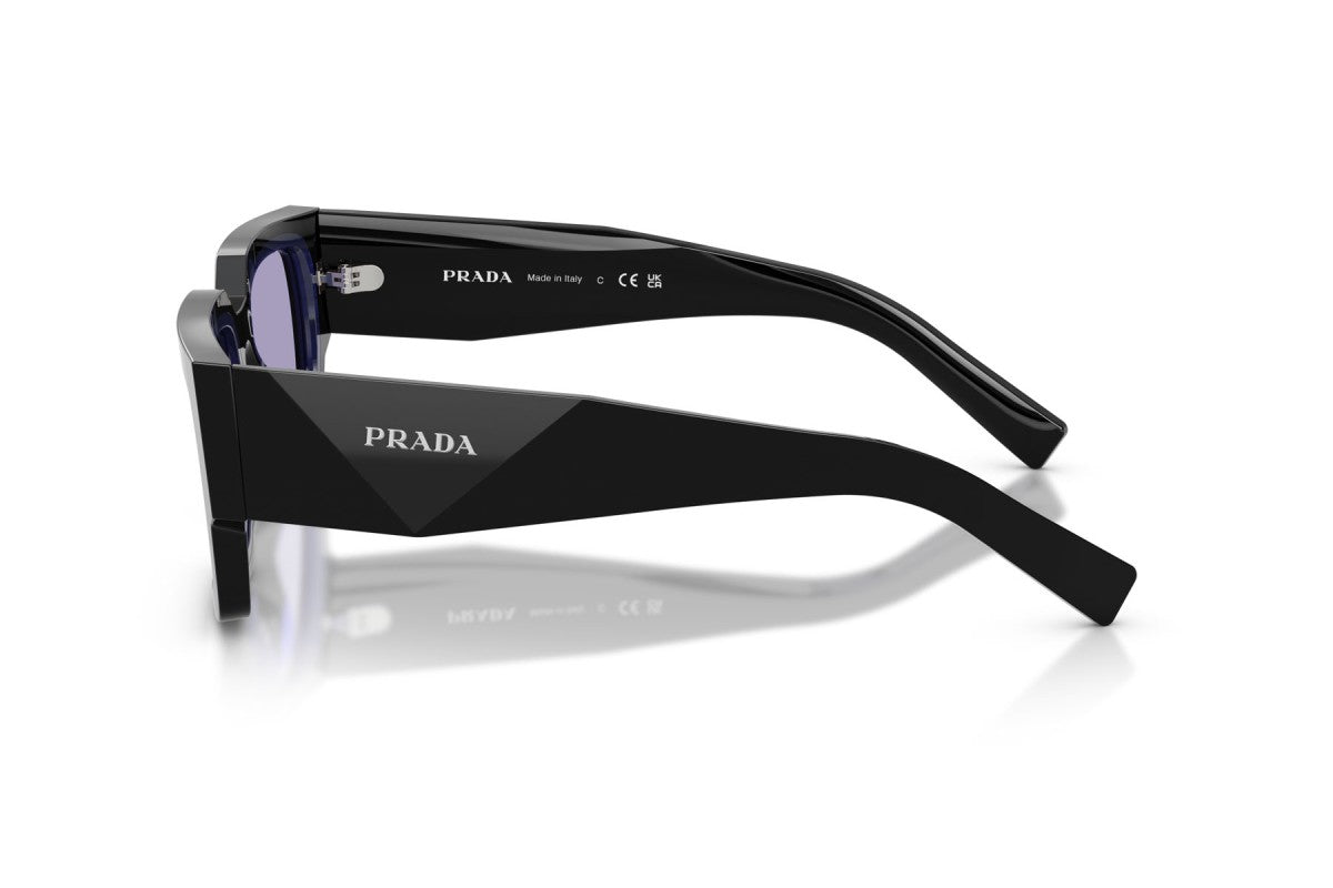 Prada PRB17S Rectangle Sunglasses in Violet / Black, side view