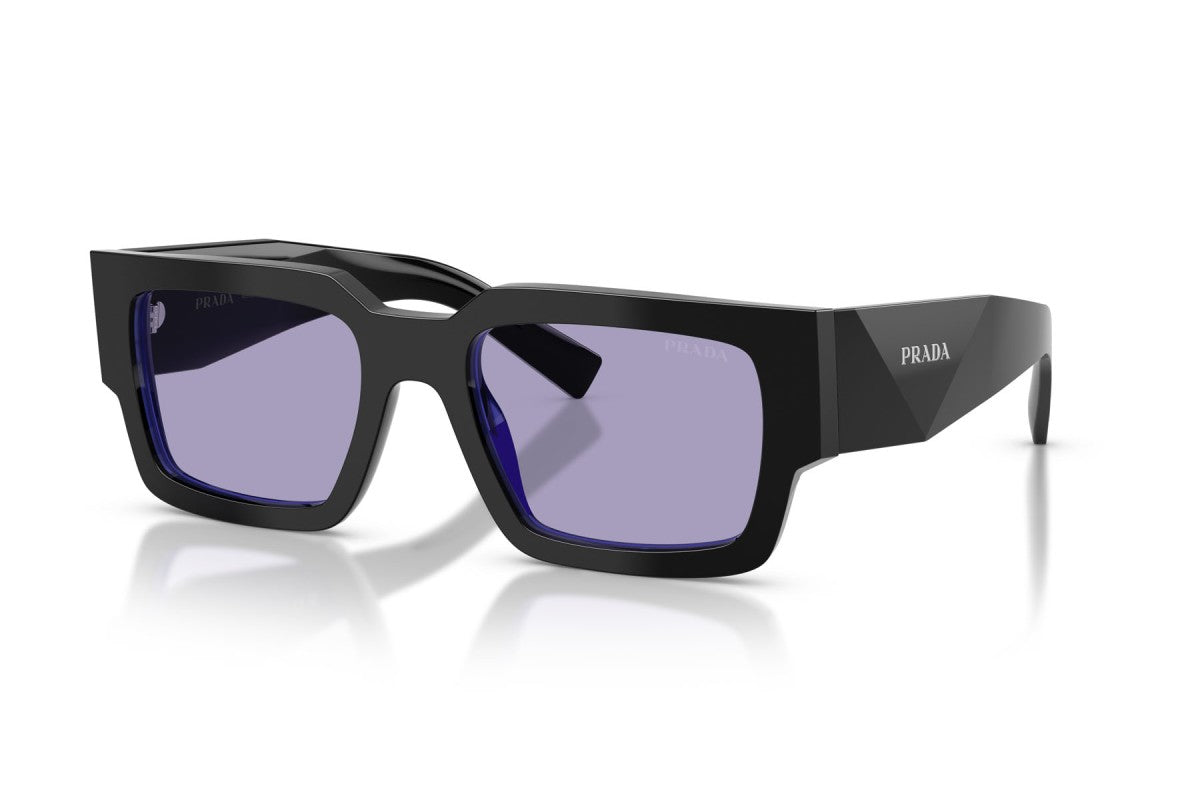 Prada PRB17S Rectangle Sunglasses in Violet / Black, angle view